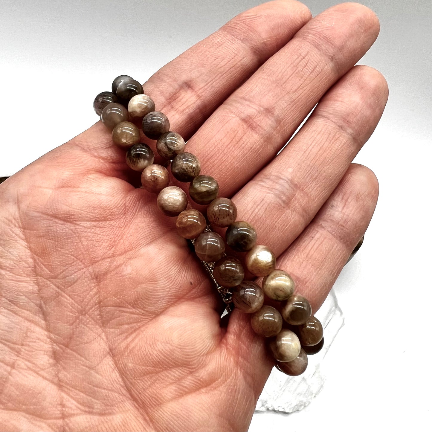 Black Sunstone / Backbone Bracelet - Balance, Calm, Boosts Self-Worth & Courage