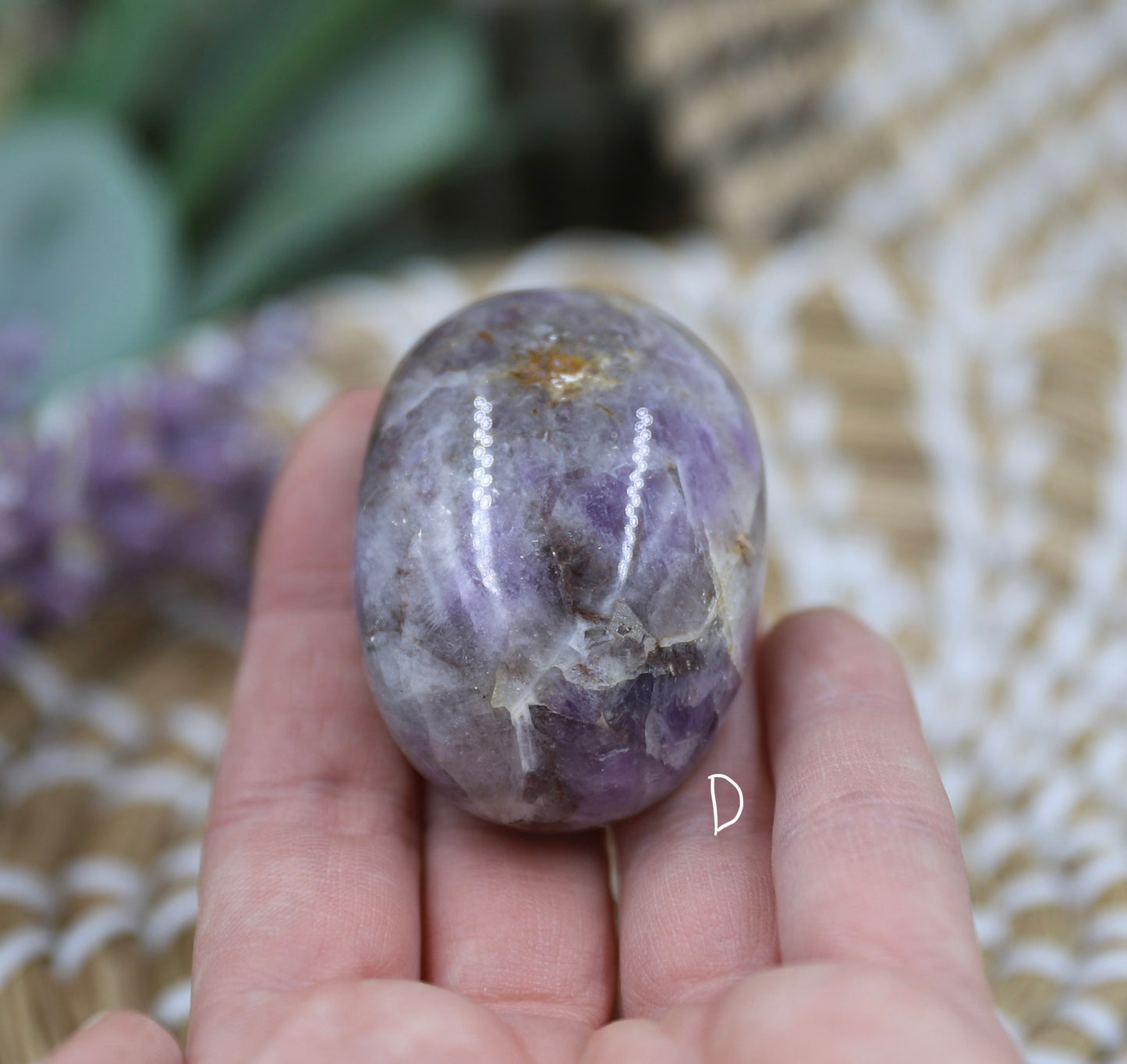 Dream Amethyst Palm Stone