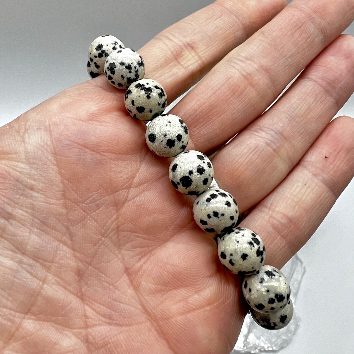 Dalmatian Jasper Bracelet - Relieves Anxiety, Protection, Grounding, Organization
